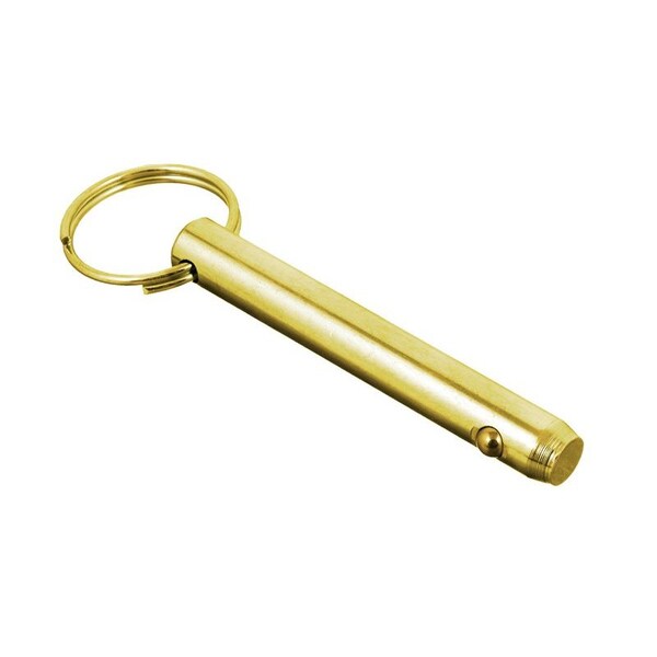 Heritage Industrial Detent Pin 3/8 x 2-1/2 Brass C3604 FH PL DTPB-0375-2500 - main